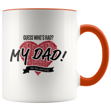 Load image into Gallery viewer, Guess Who's Rad? White Accent Mug