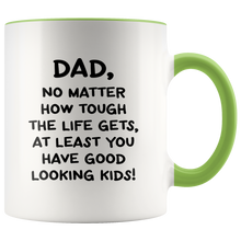 Load image into Gallery viewer, Dad, No Matter ... White Accent Mug