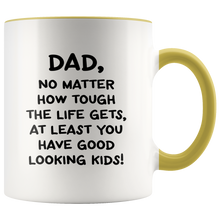 Load image into Gallery viewer, Dad, No Matter ... White Accent Mug