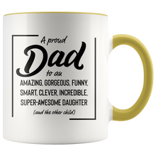 Load image into Gallery viewer, A Proud Dad White Accent Mug
